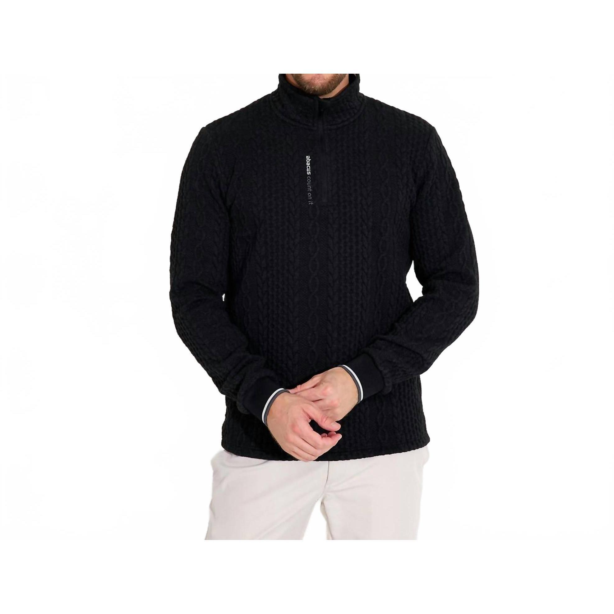 New Abacus Sportswear Us Woburn Midlayer Half Zip Sweater In Black